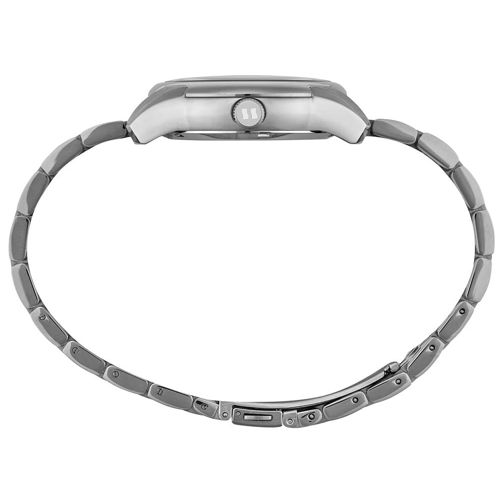 Relógio Automático Masculino Skeleton Aço Prata Prata 4