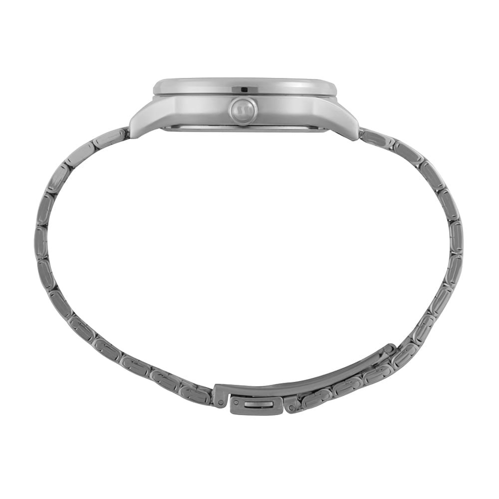 Relógio Feminino Anadigi Prata Minimalista Dial Espelhado Prata 3