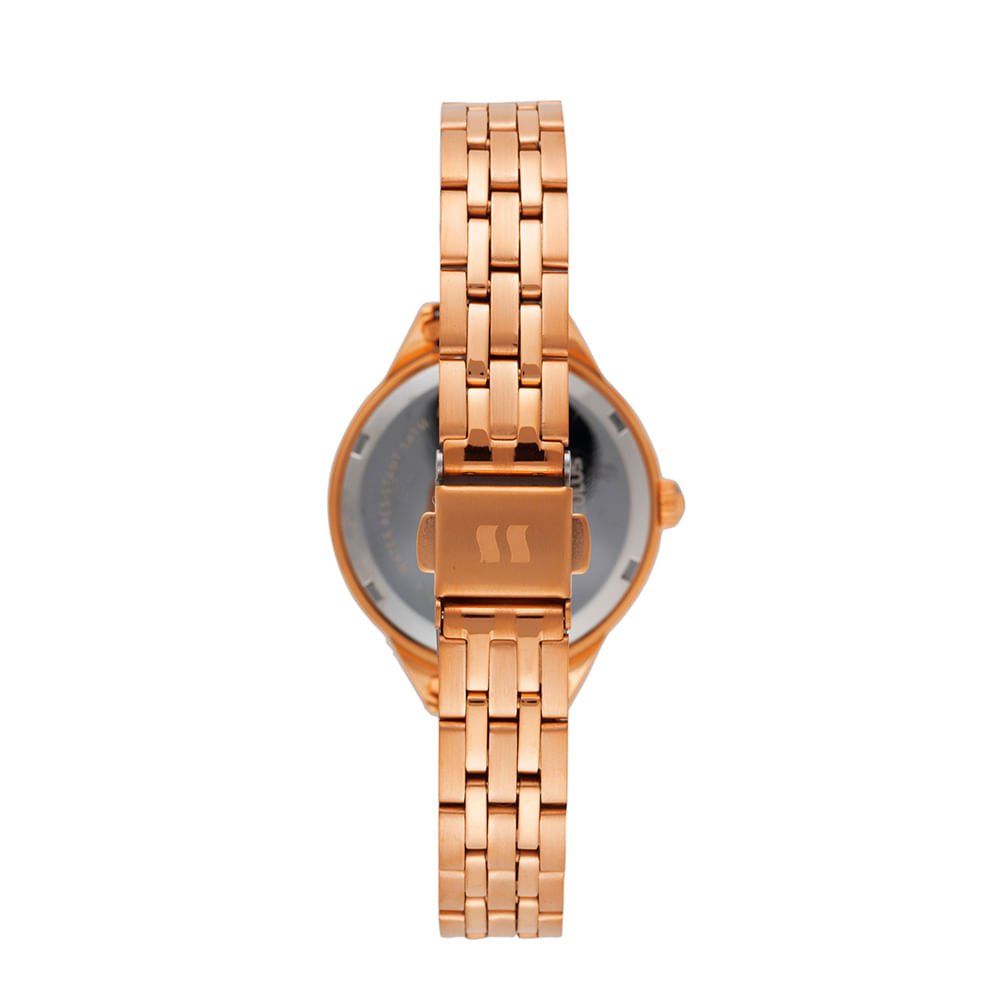 Relógio Feminino Analógico Rose Gold Mostrador Prateado Rose Gold 3