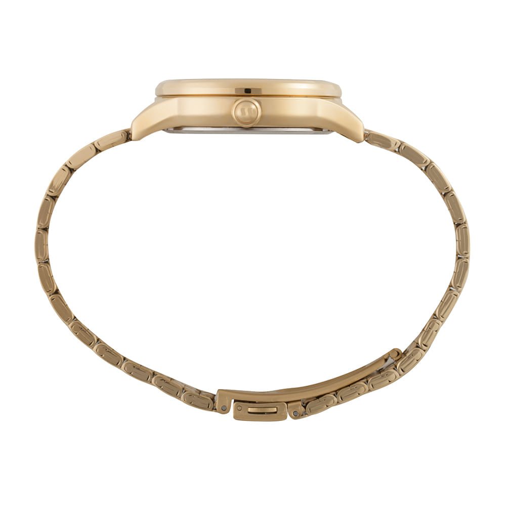 Relógio Feminino Anadigi Dourado Minimalista Dial Espelhado Dourado 3