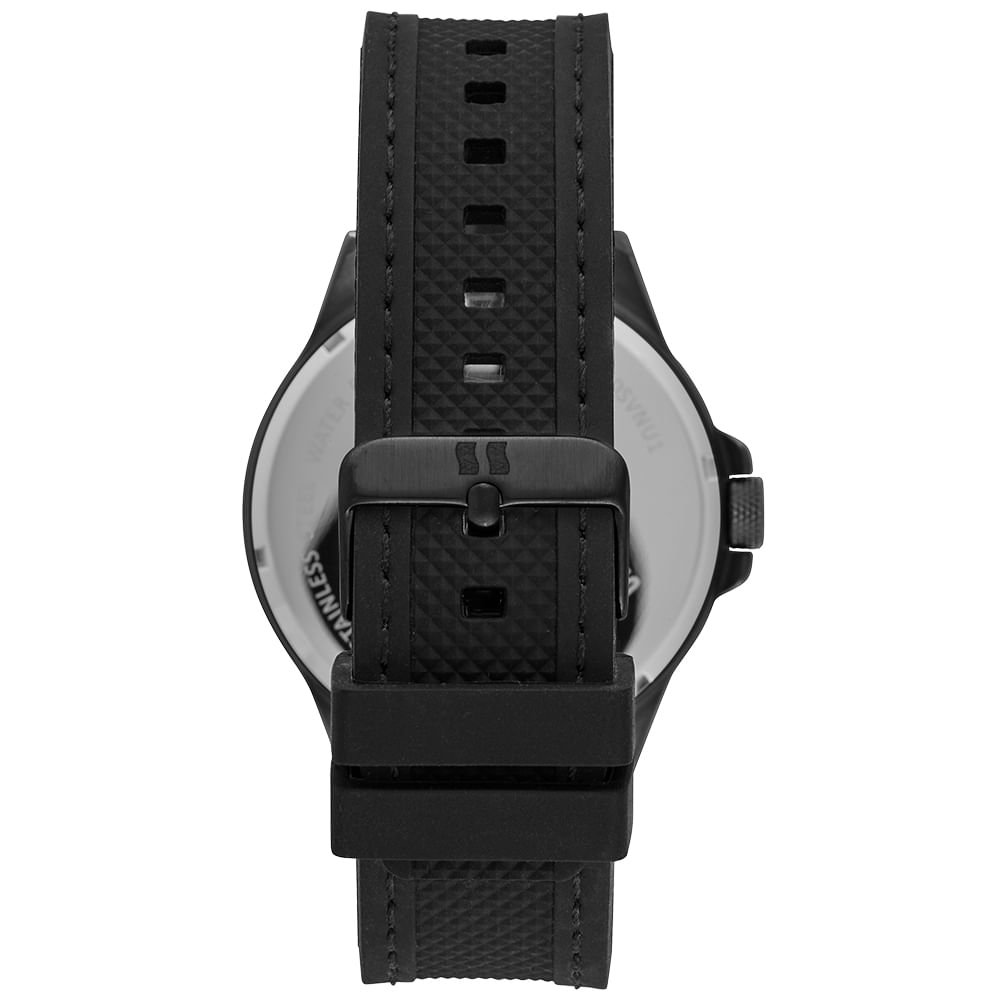 Relógio Masculino Analógico Esportivo Cinza Visor Amplo Preto 3
