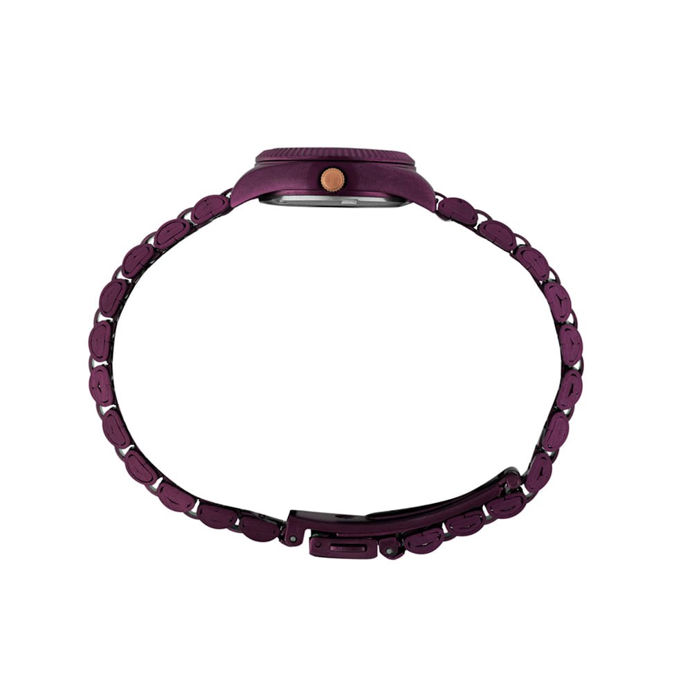 Relógio Feminino Analógico Roxo Caixa Mini com Pedras Roxo 3