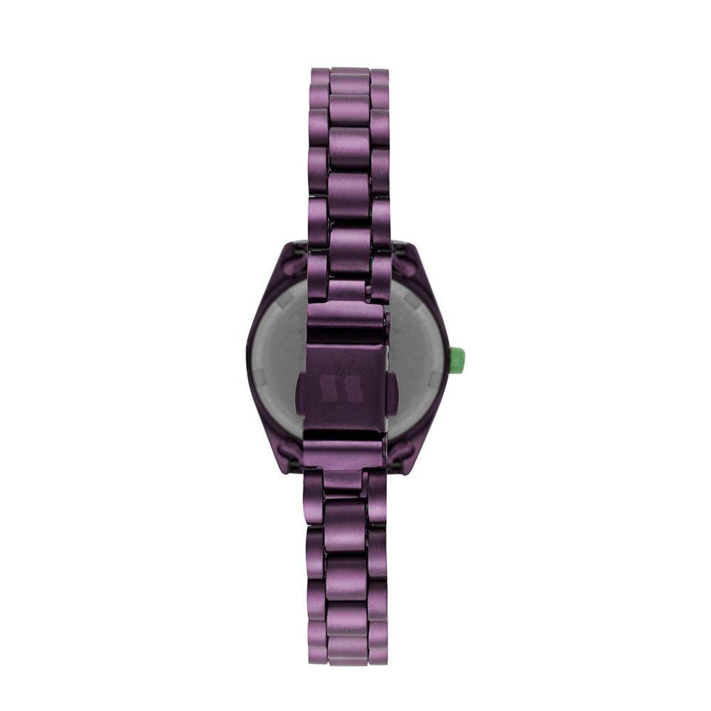 Relógio Feminino Analógico Roxo Caixa Mini com Pedras Roxo 4