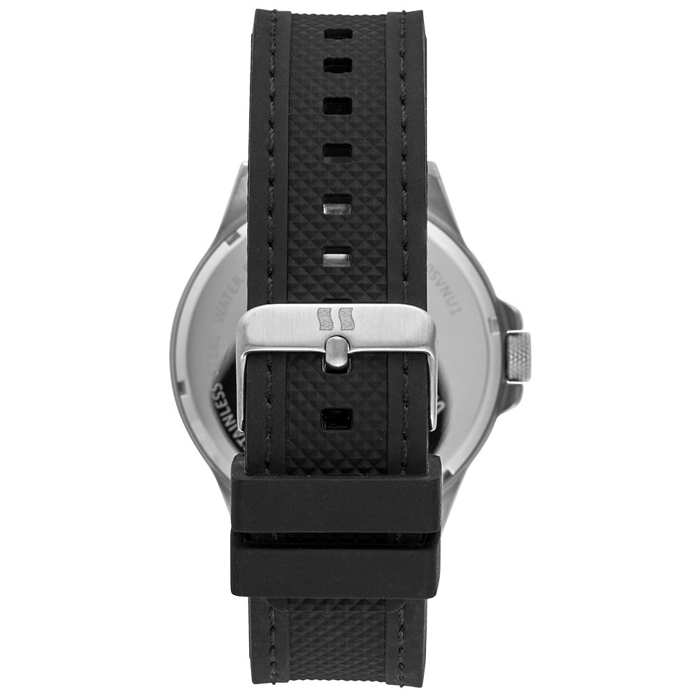 Relógio Masculino Analógico Esportivo Preto Visor Amplo Preto 3