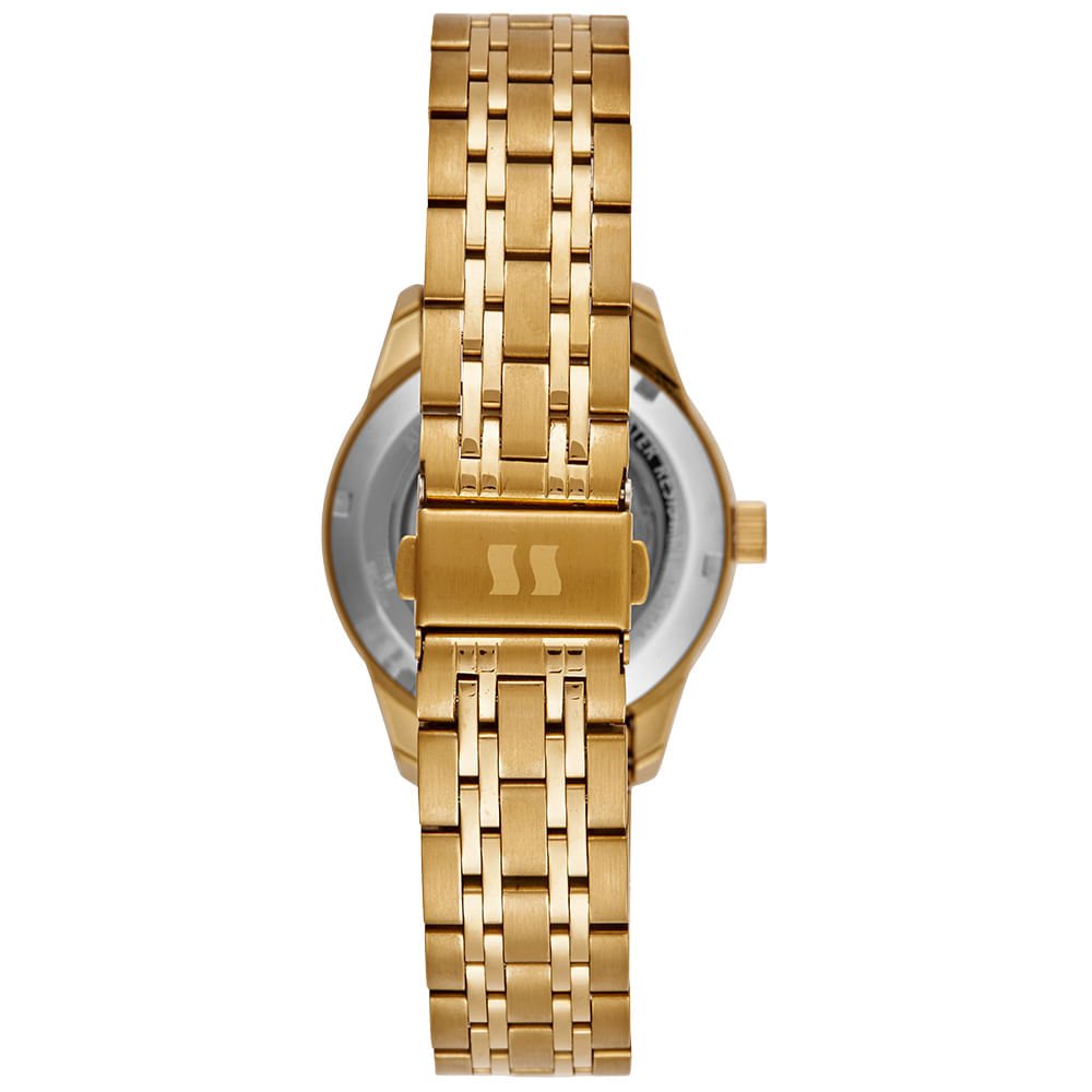 Relógio Masculino Automático Dourado Skeleton Dourado 4