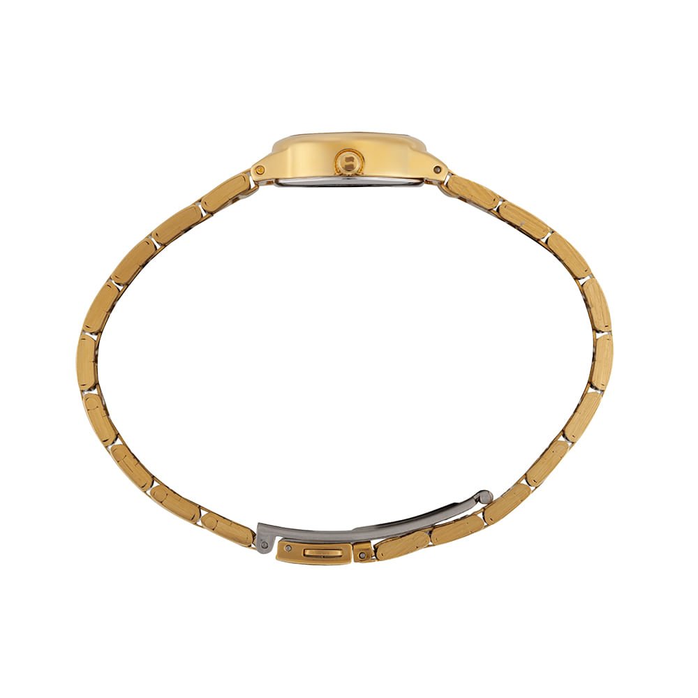 Relógio Feminino Aço Oval Dourado Dourado 2