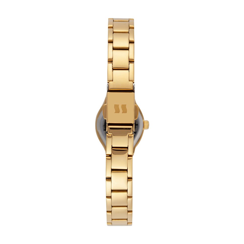Relógio Feminino Aço Oval Dourado Dourado 3