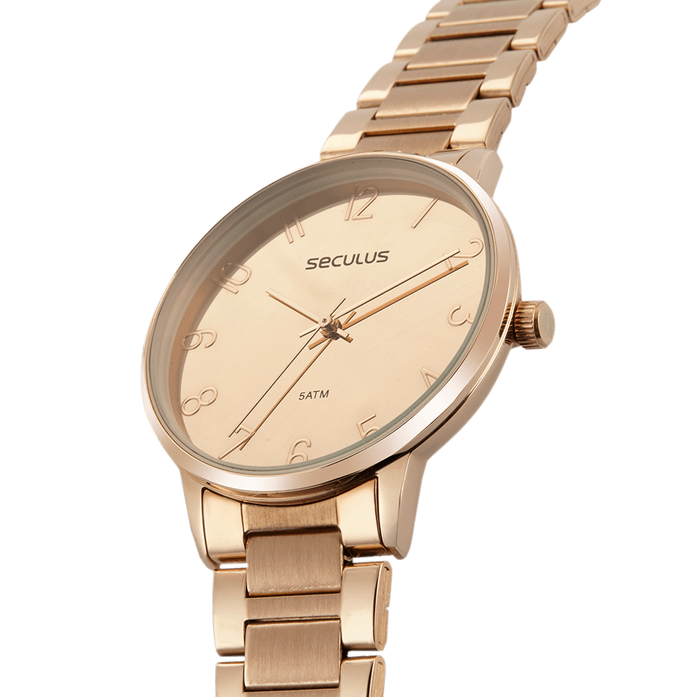 Relógio Feminino Moderno Rose Gold Rosa 2