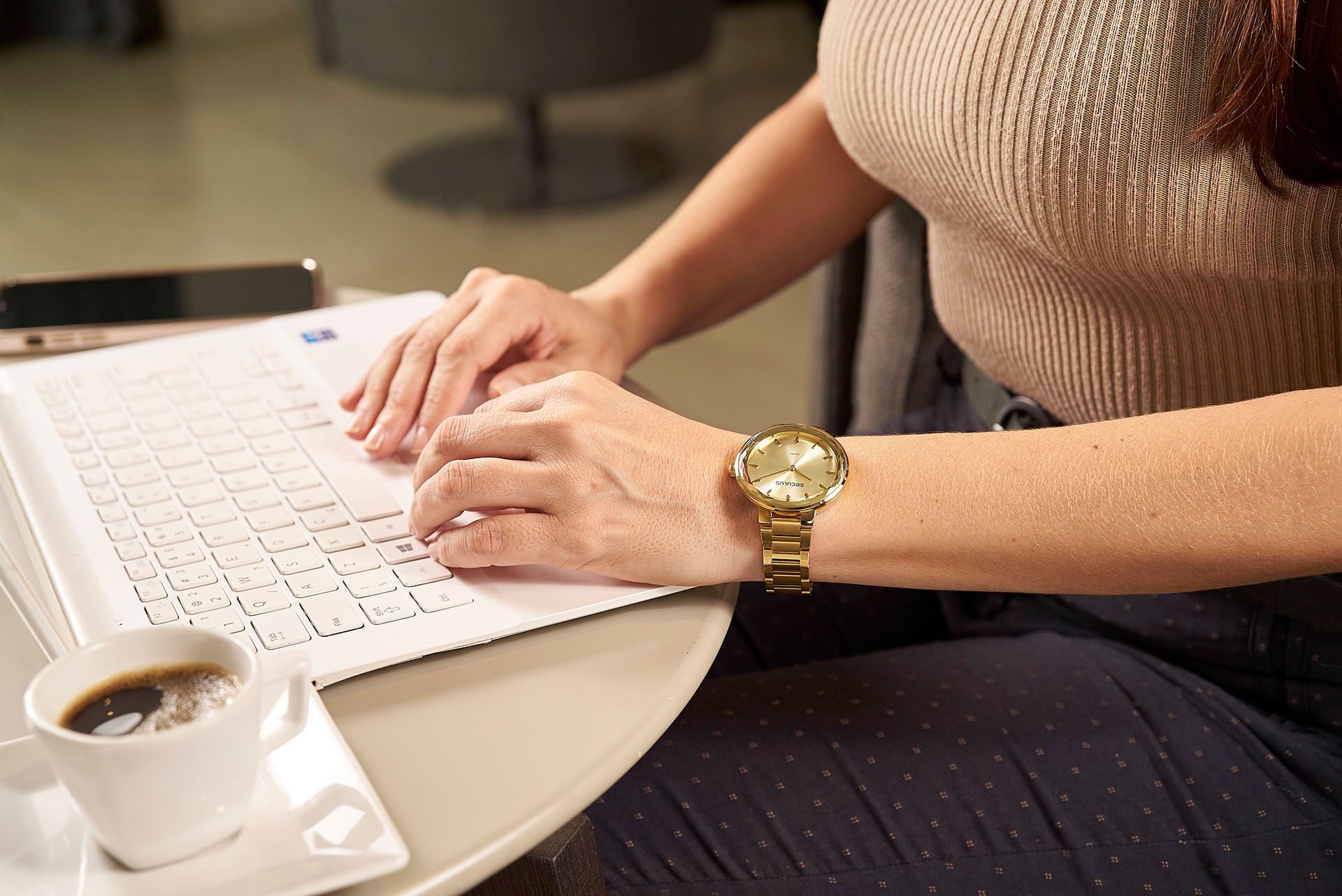 Relógio Feminino Casual Dourado Dourado 2