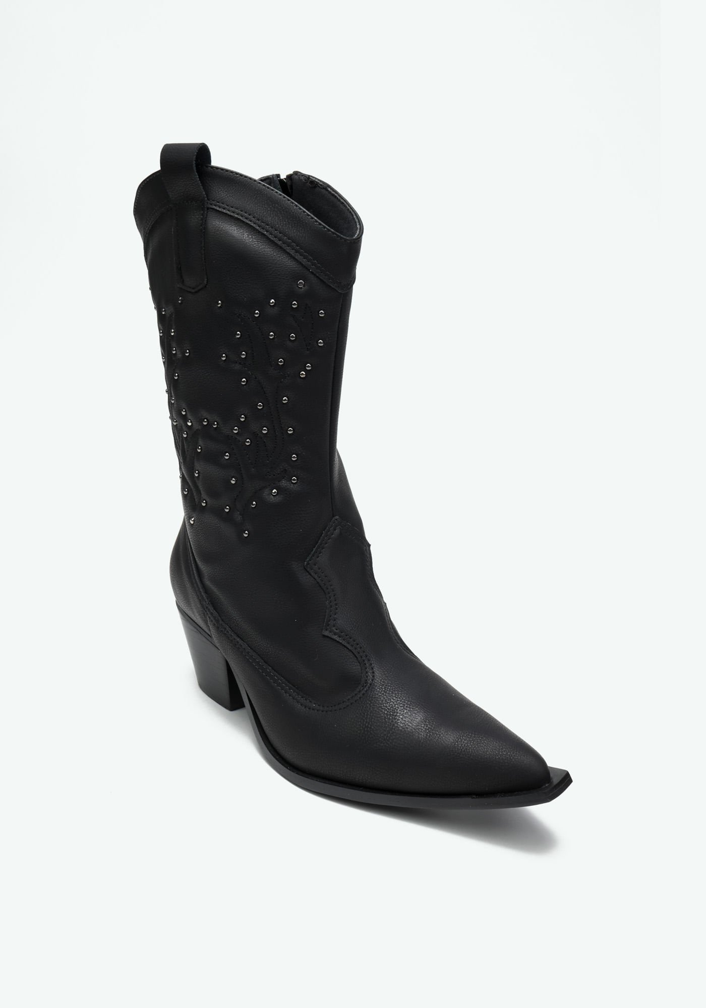 Bota Western Cano Curto Salto Grosso Tac Preto Preto 3