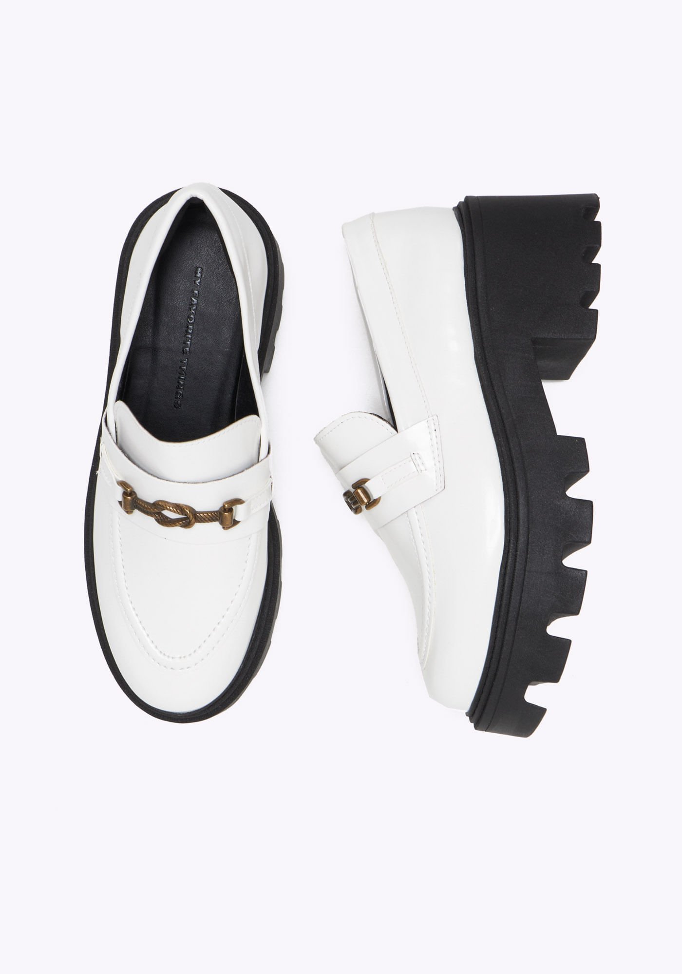 Loafer Box Tratorado Branco