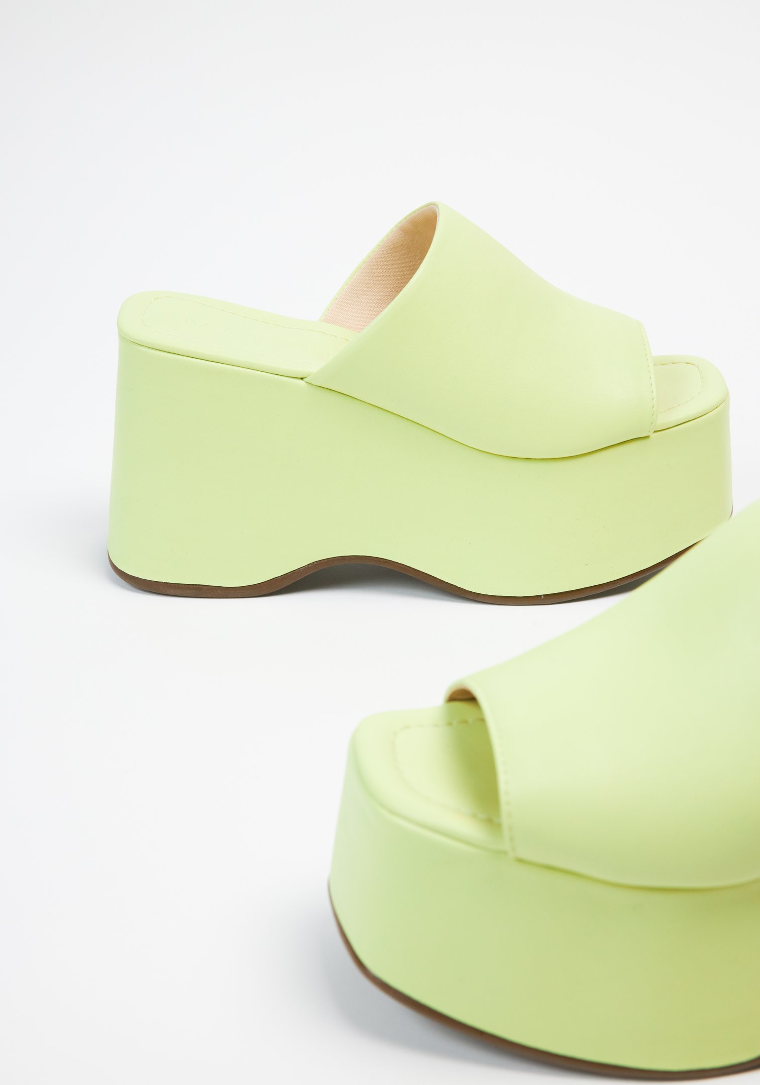 Anabela Mule Monocolor Verde Verde 3