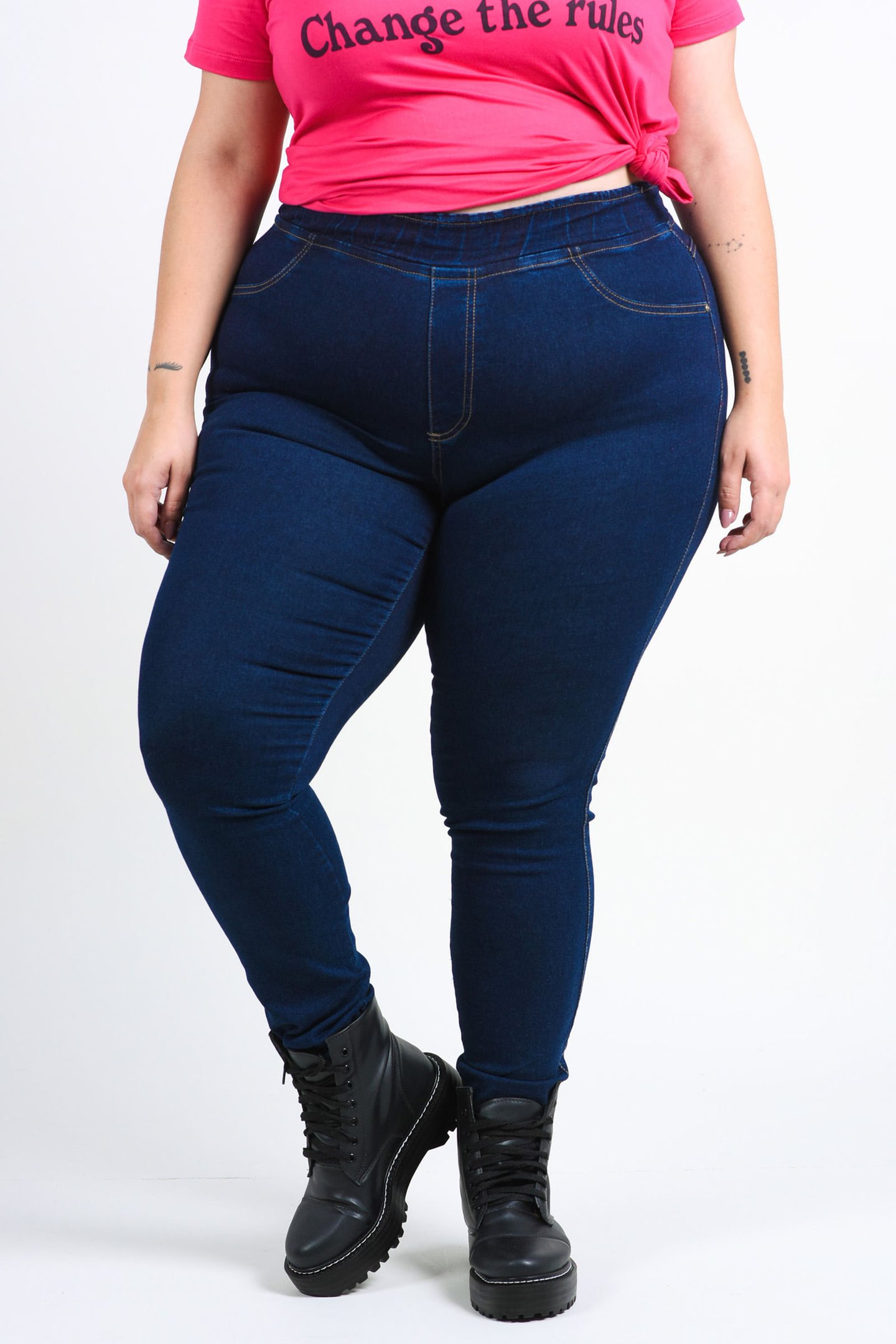 Coletar 66+ imagem calça legging plus size jeans