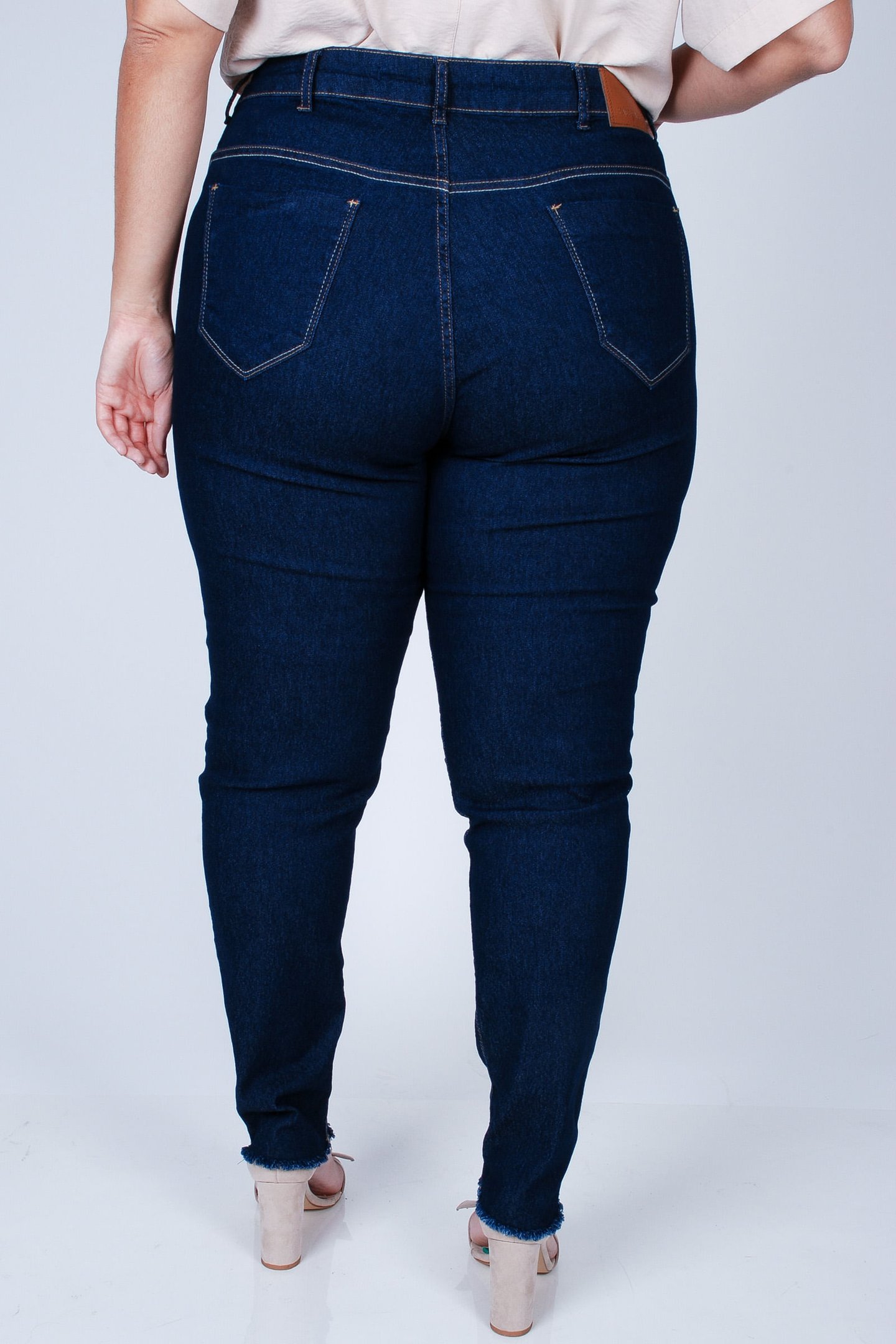 Calça skinny jeans plus size jeans blue Azul