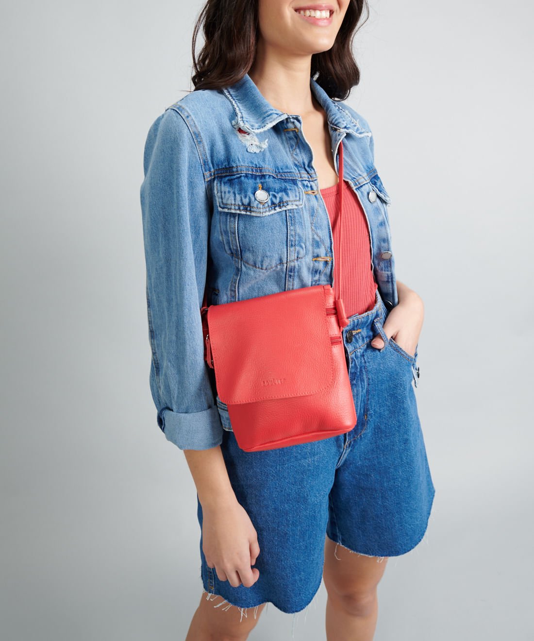 Bolsinha Duo Zip - Vermelho