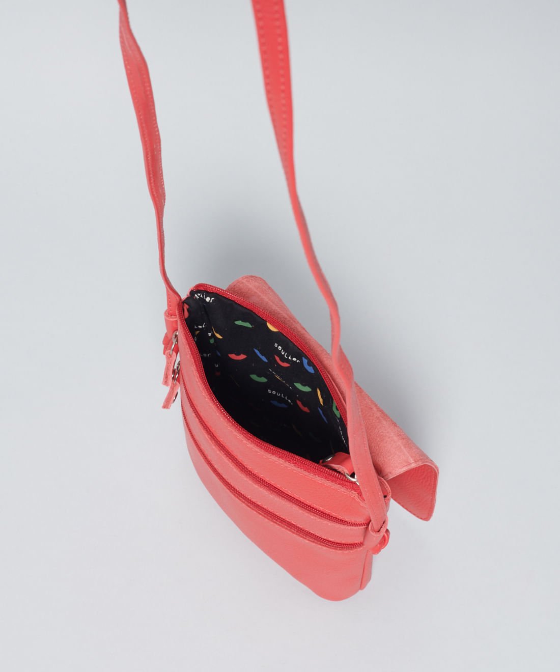 Bolsinha Duo Zip - Vermelho Vermelho 5