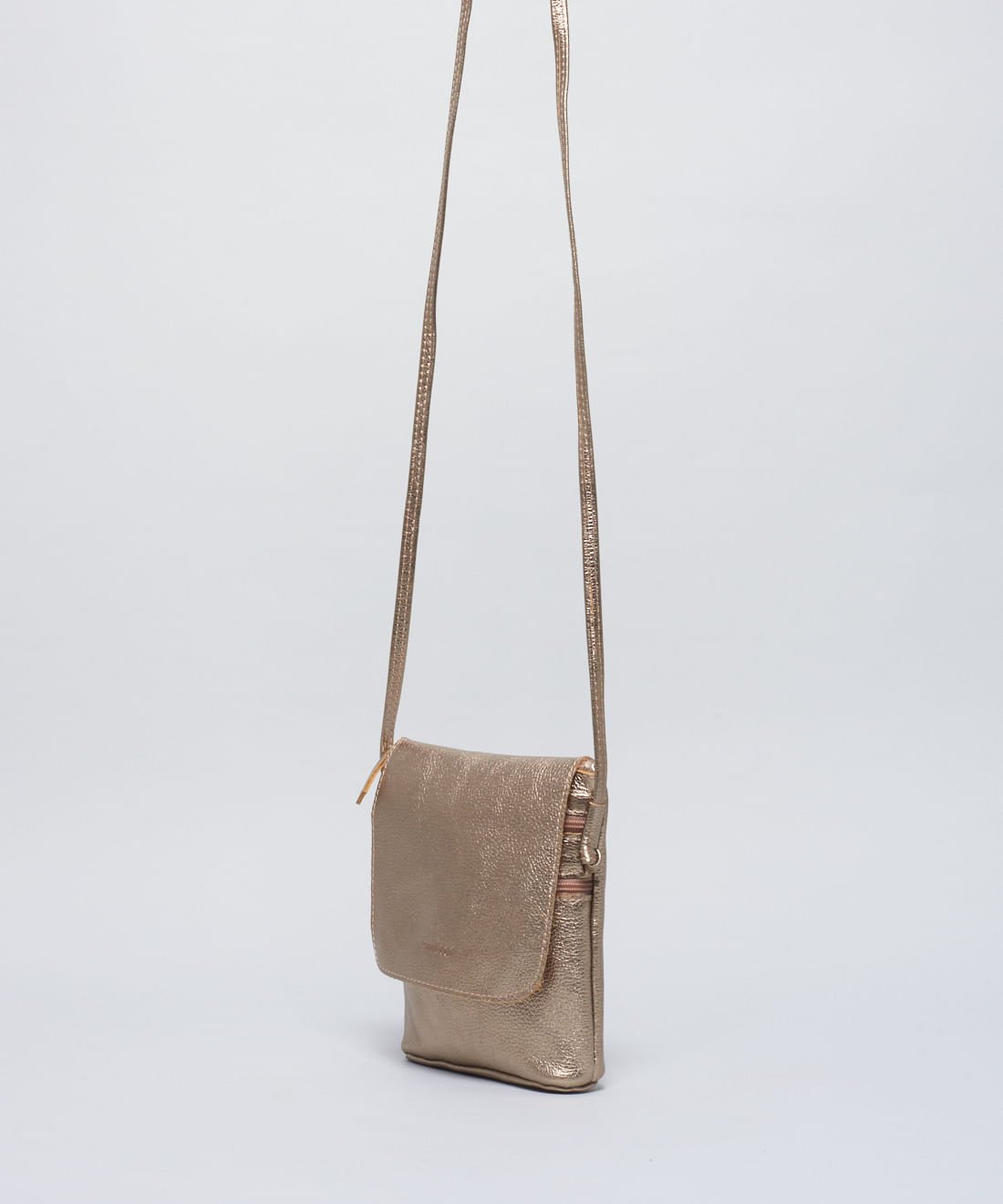Bolsinha Duo Zip - Metalizado Dourado 3