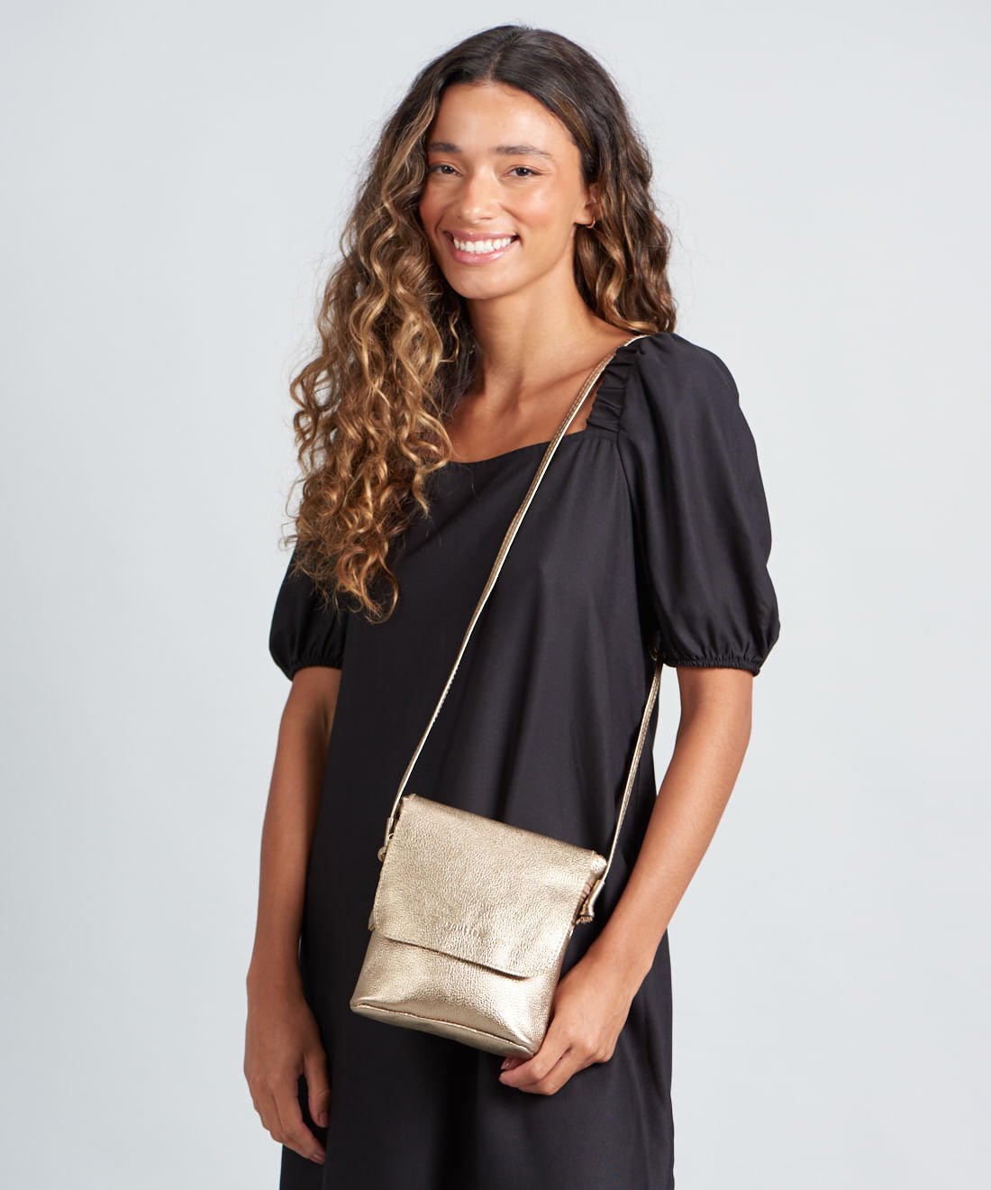 Bolsinha Duo Zip - Metalizado Dourado 5