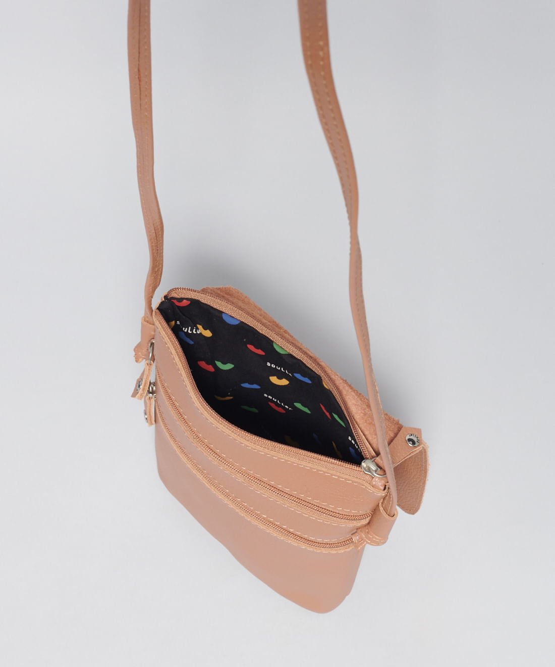 Bolsinha Duo Zip - Caramelo Bege 3