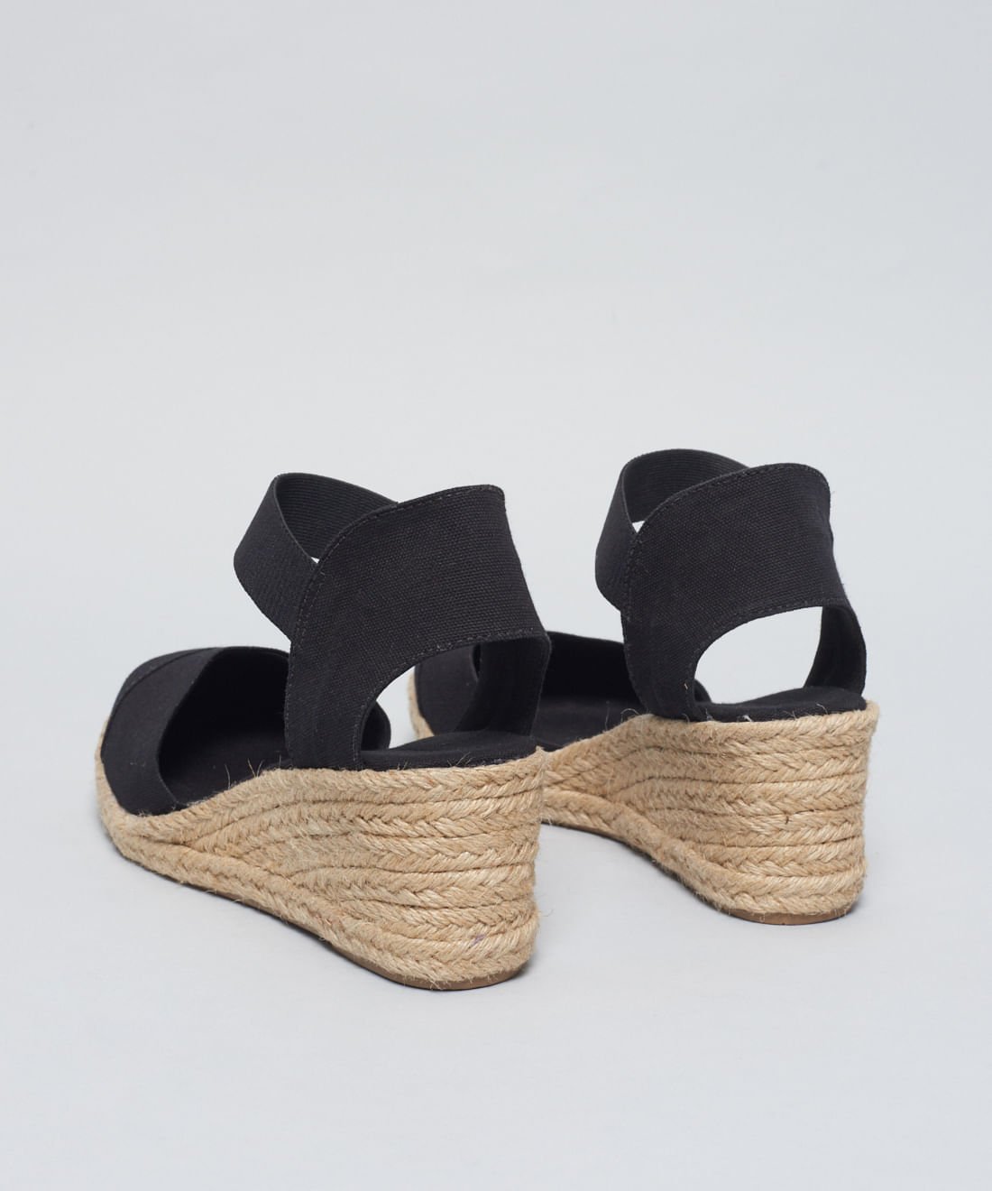 Anabela Fechada Elastico - Preto Preto 3