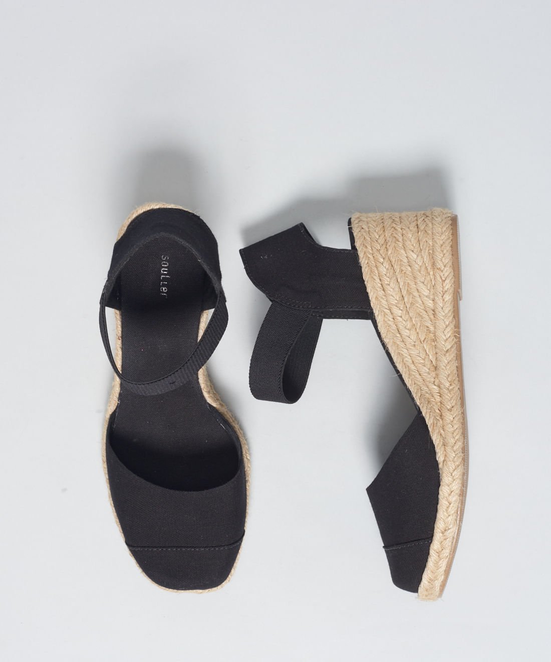 Anabela Fechada Elastico - Preto Preto 4