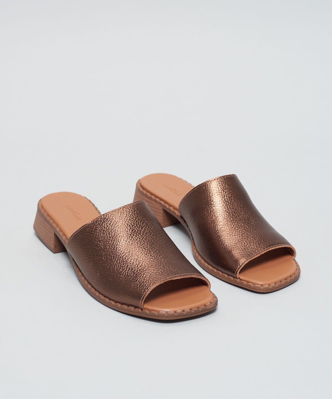 Salto Medio Mule - Bronze Dourado 2