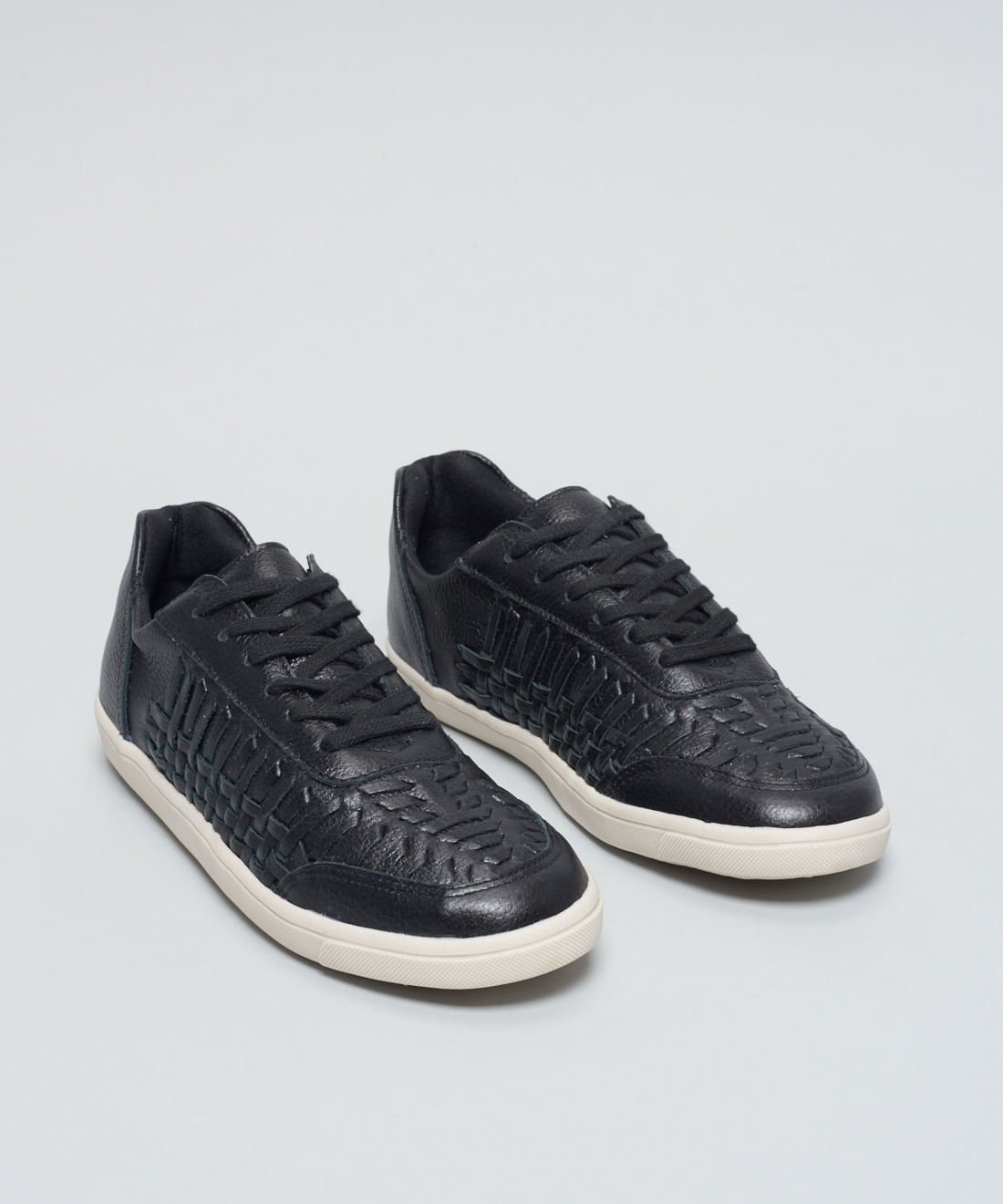 Tênis Couro Tresse - Preto Preto 2