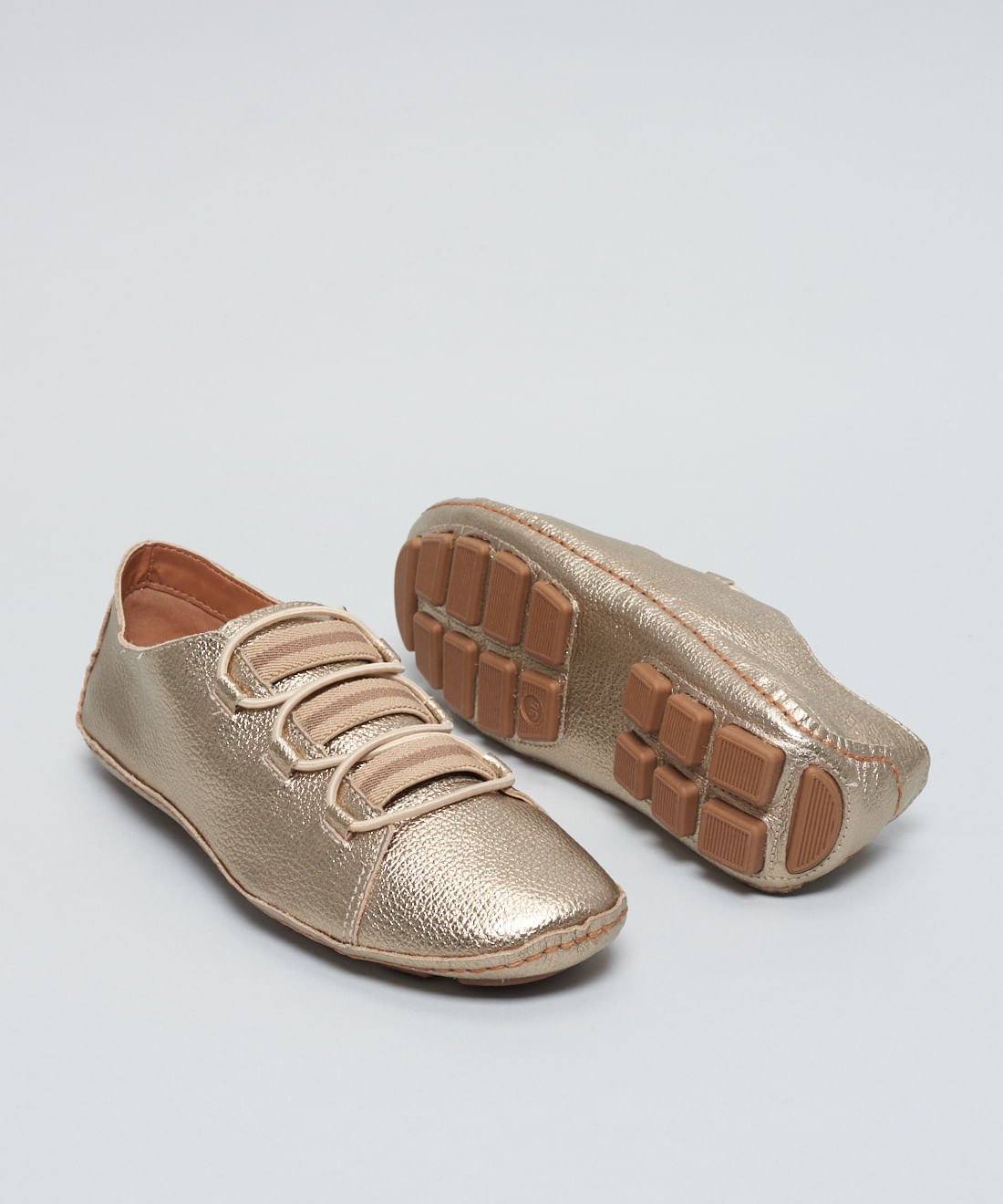 Tênis Couro Elástico Drive - Prata Velho Prata 2