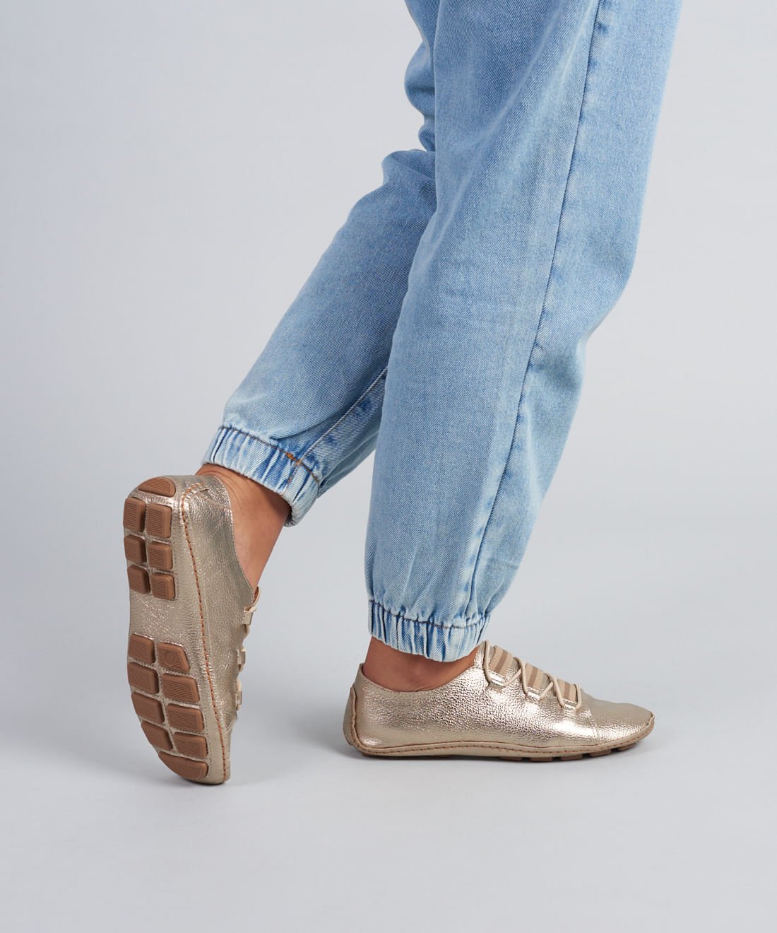 Tênis Couro Elástico Drive - Prata Velho Prata 5