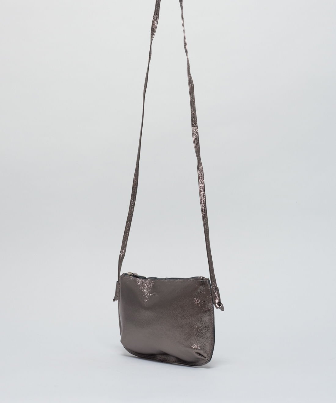 Bolsa Castanha De Couro - Onix Prata 3