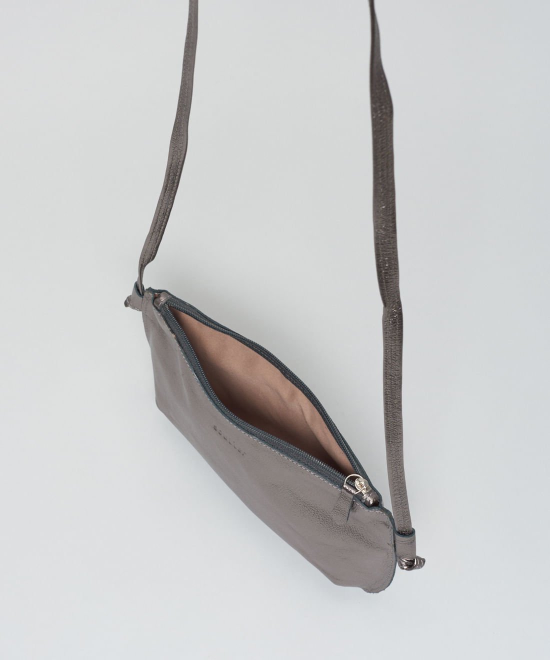 Bolsa Castanha De Couro - Onix Prata 4