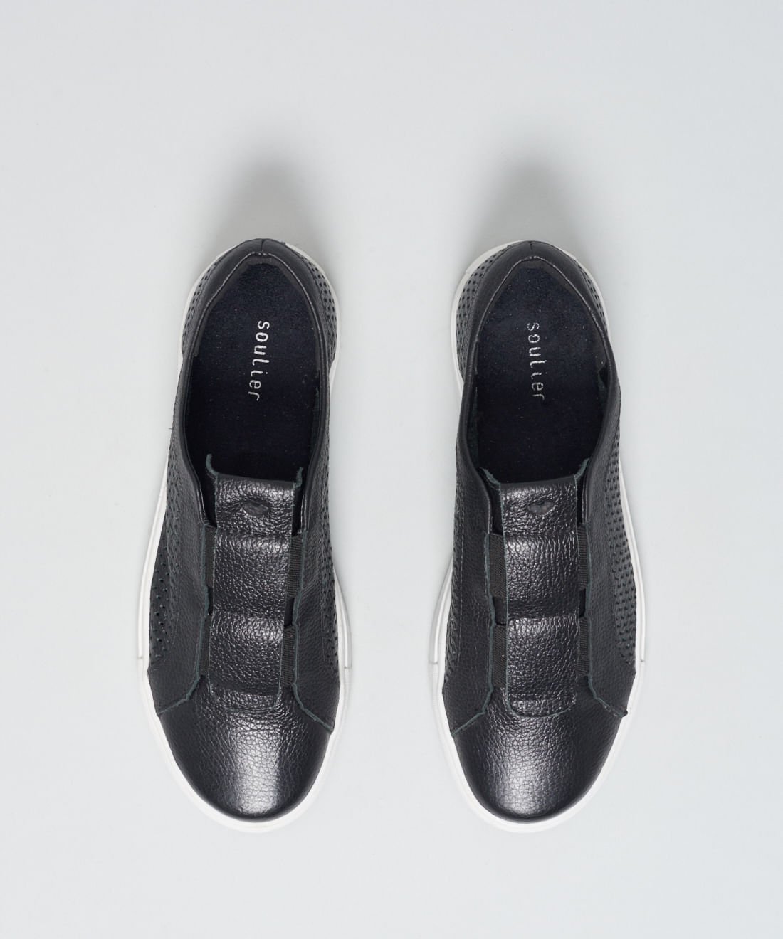 Tenis Elastico Perfuros - Preto Preto 4