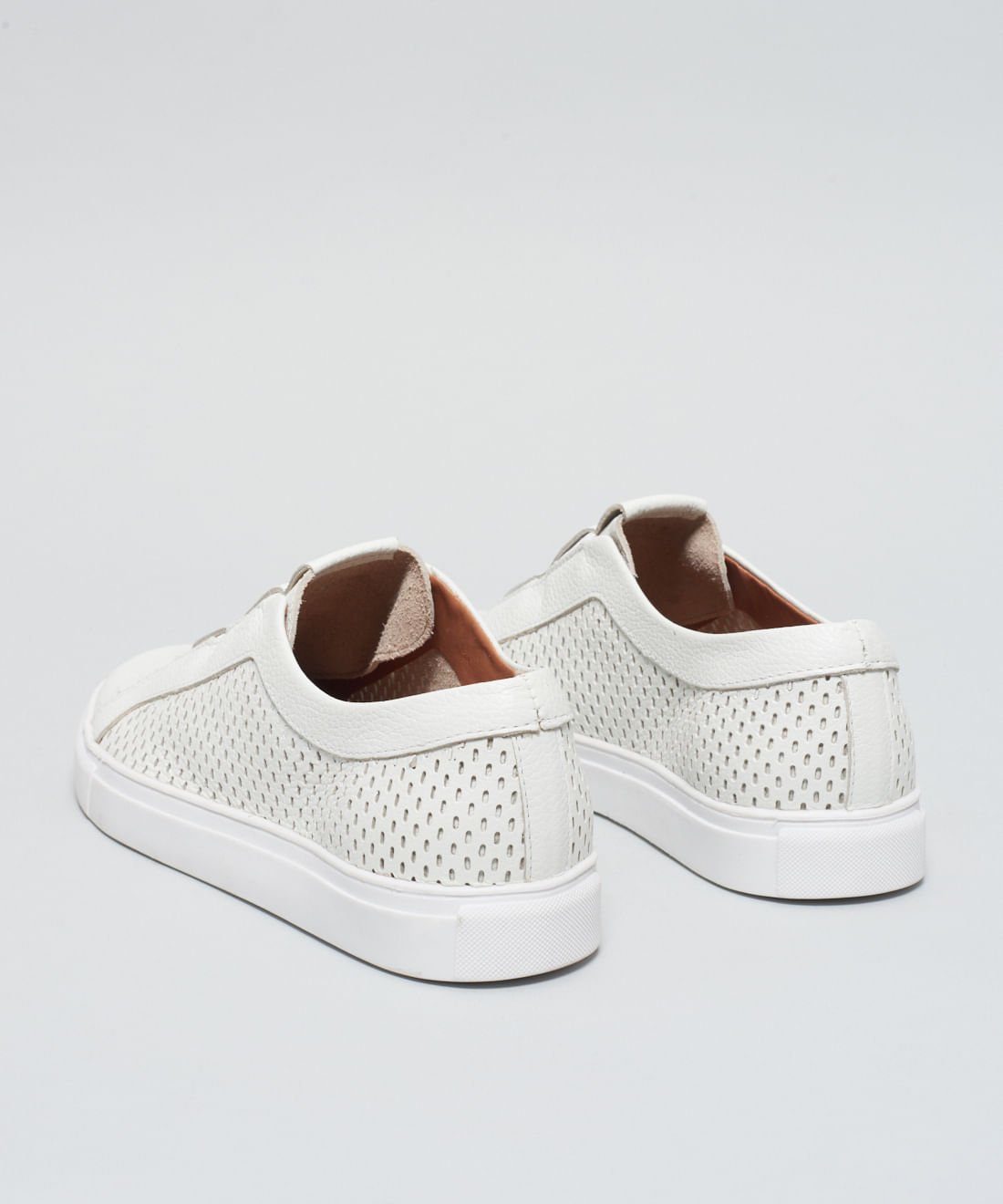 Tenis Elastico Perfuros - Branco Branco 3