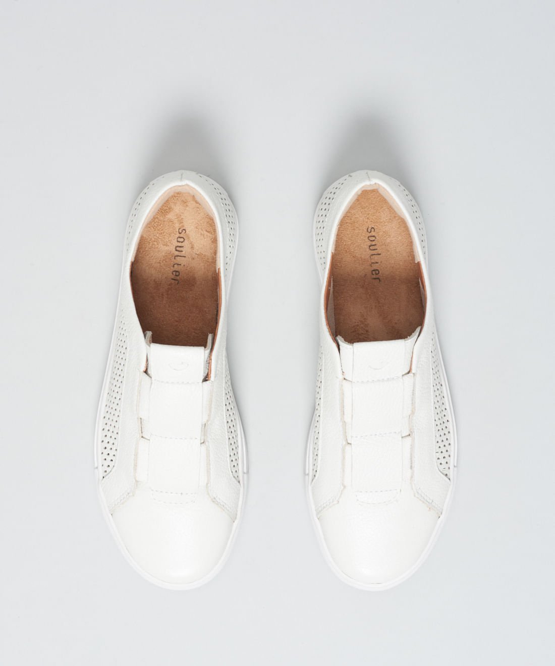 Tenis Elastico Perfuros - Branco Branco 4