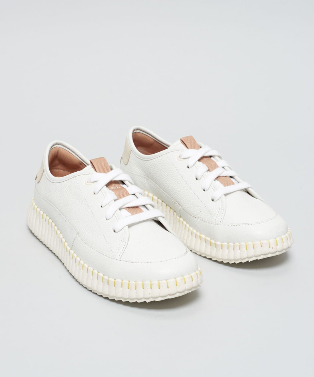 Tenis Couro Lara Neo - Branco Branco 3