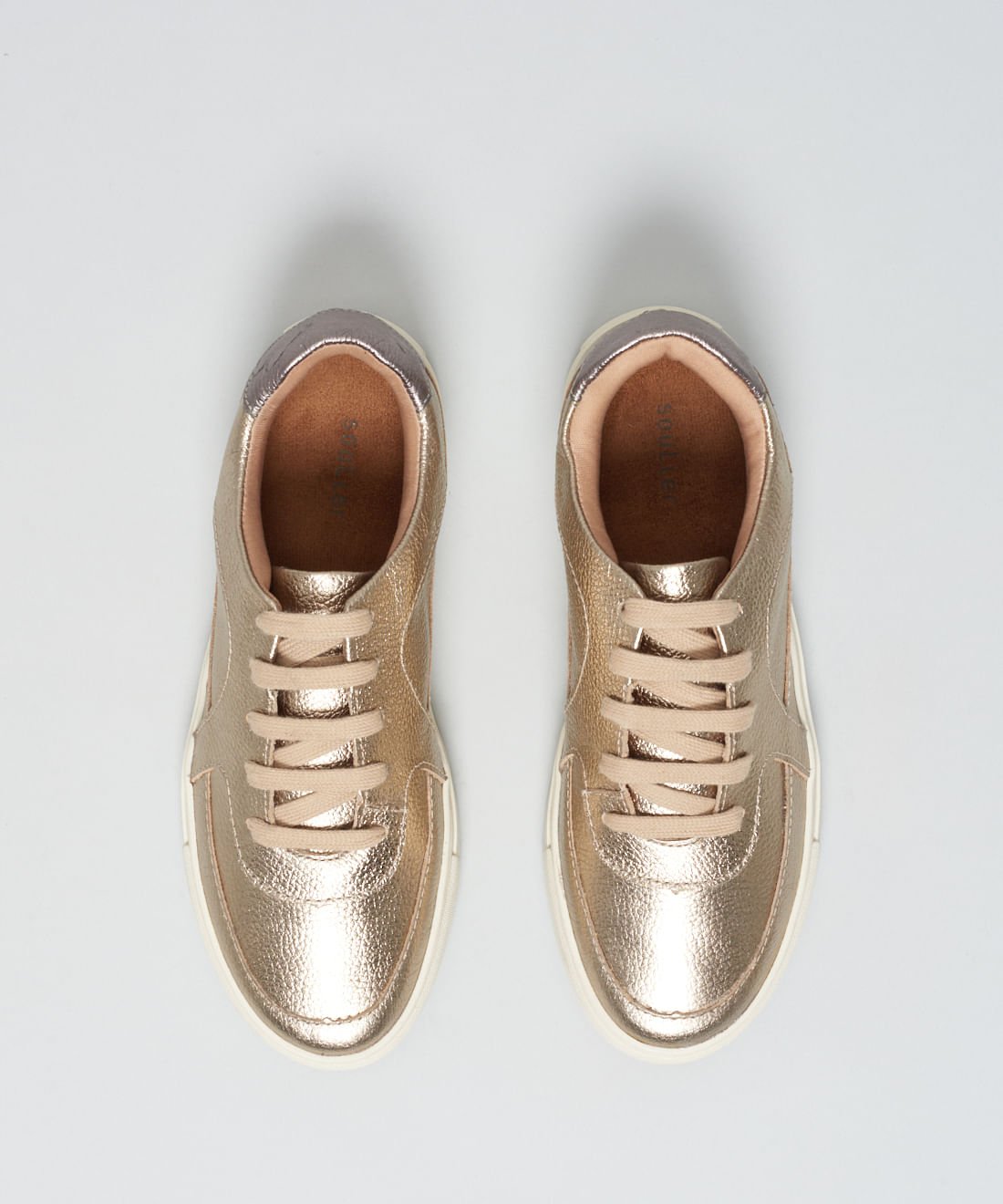 Tenis Couro Pepa Basico - Prata Velho Prata 5