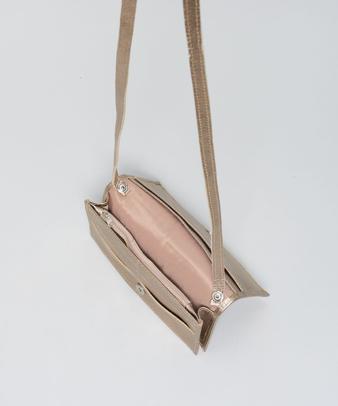 Carteira Alca Removivel Neo - Prata Velho Dourado 5