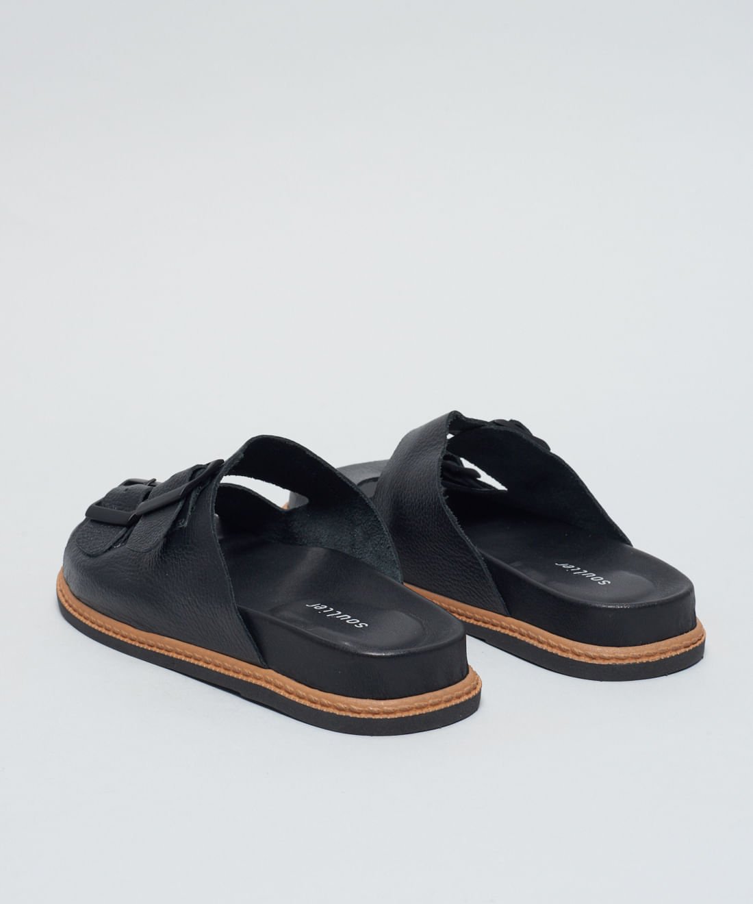 Rasteira Anatomica Vira - Preto Preto 3