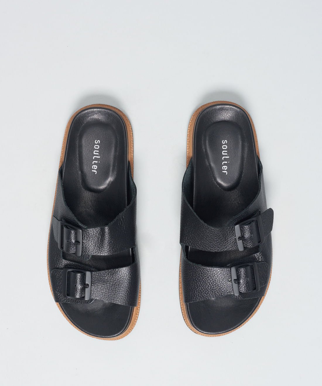 Rasteira Anatomica Vira - Preto Preto 4