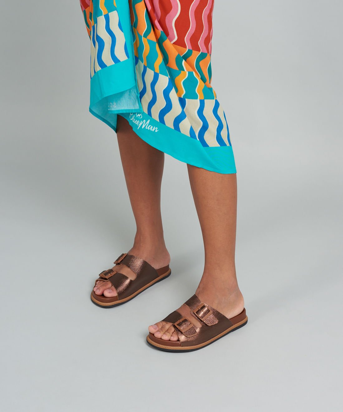 Rasteira Anatomica Vira - Bronze Marrom 7