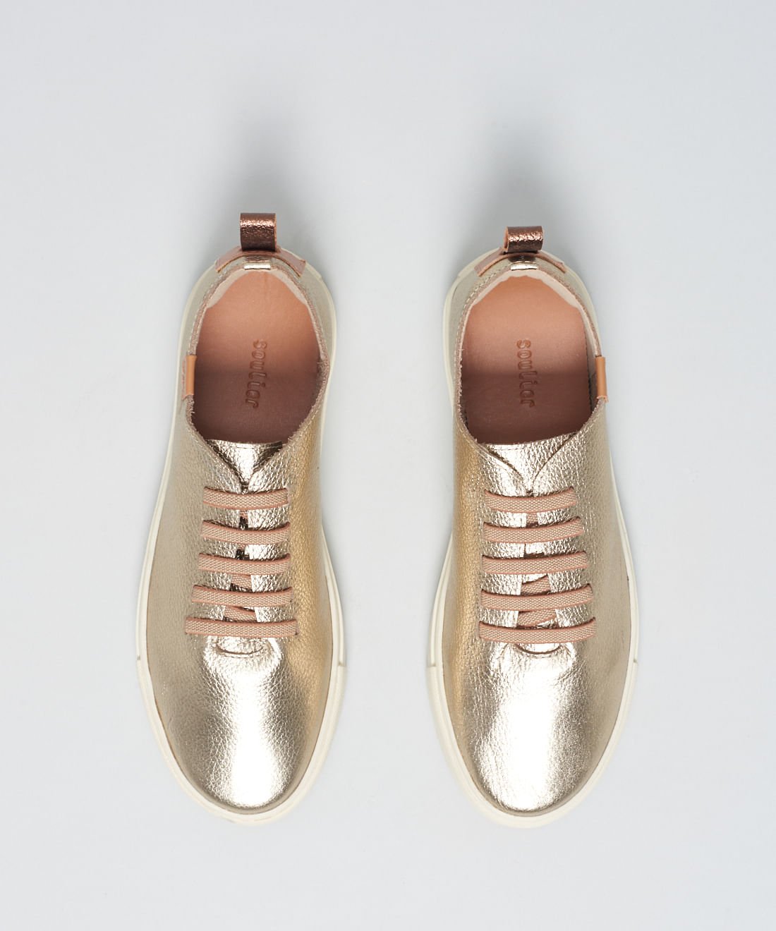 Tenis Couro Pratico - Prata Velho Dourado 4