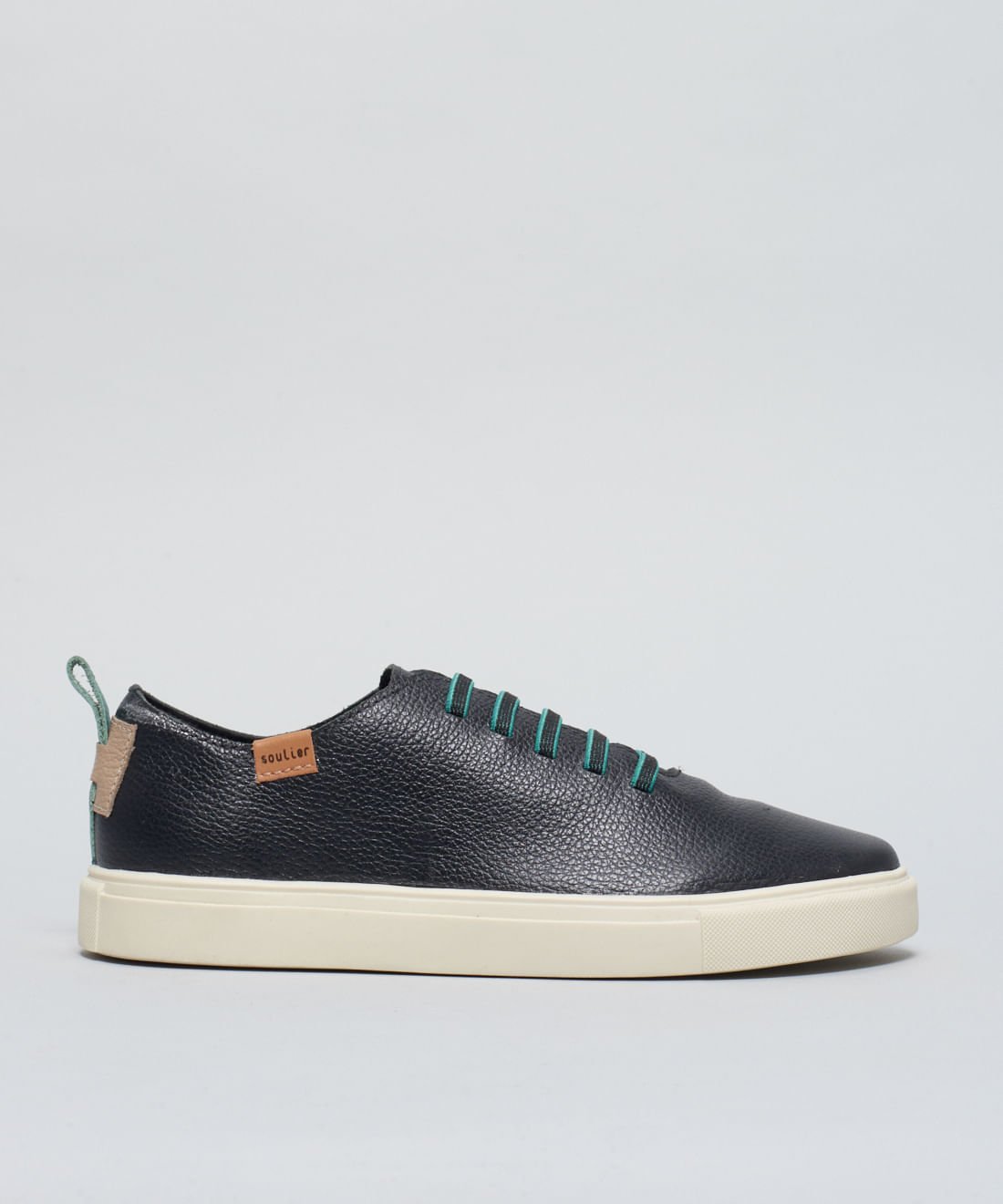 Tenis Couro Pratico - Preto