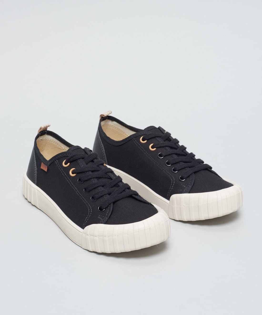 Tenis Lona Traseiro Soft - Preto Preto 2