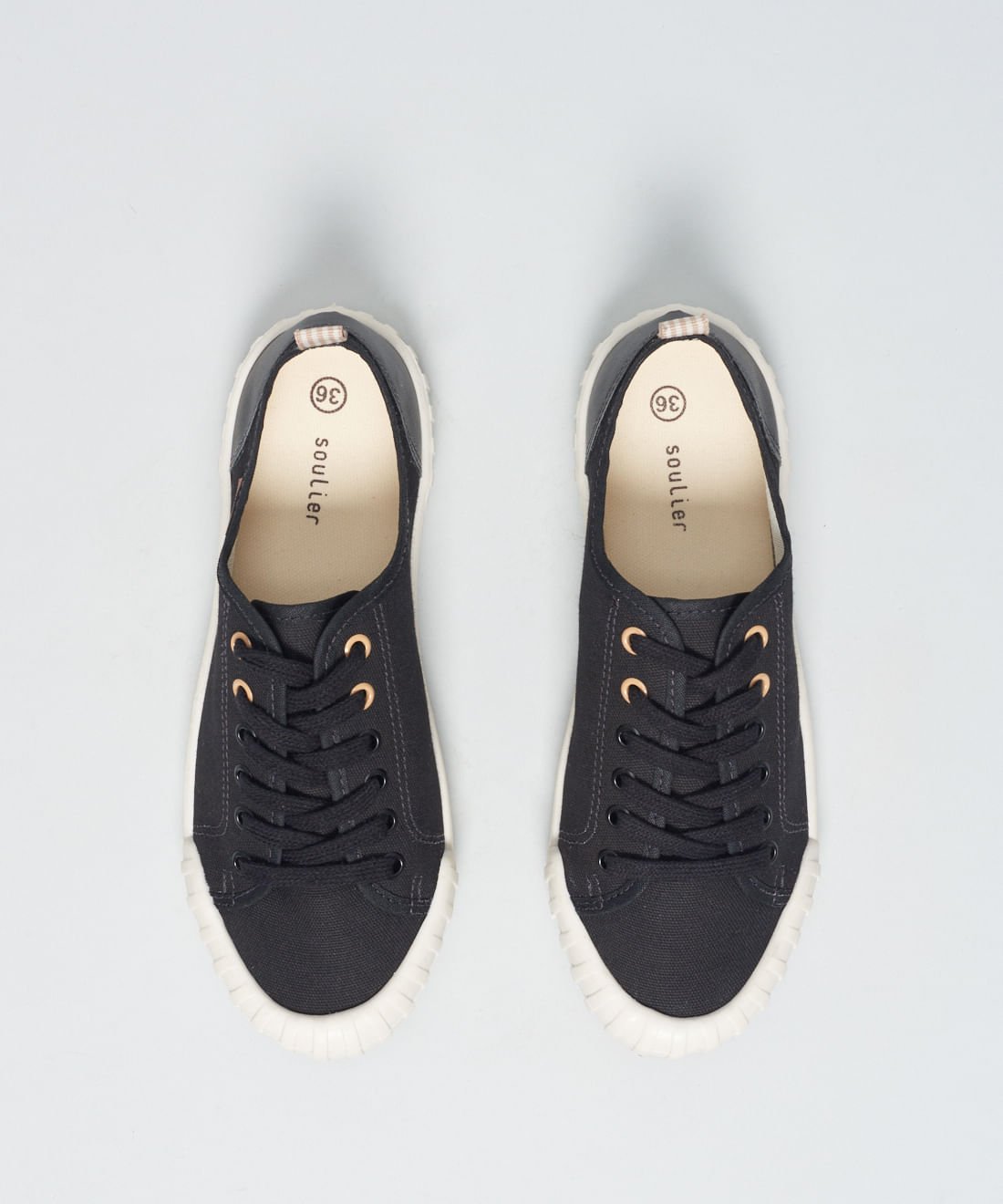 Tenis Lona Traseiro Soft - Preto Preto 4