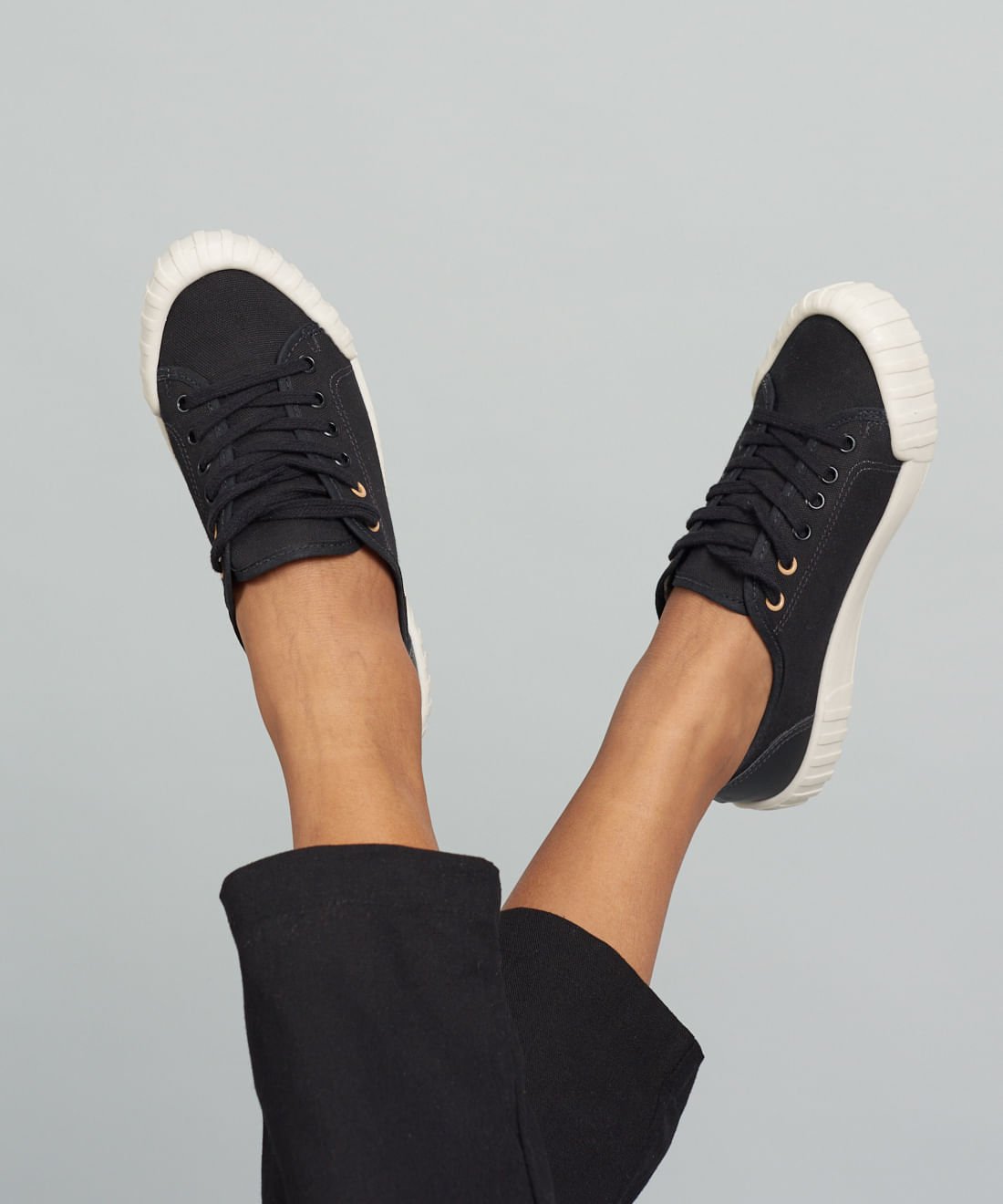 Tenis Lona Traseiro Soft - Preto Preto 5