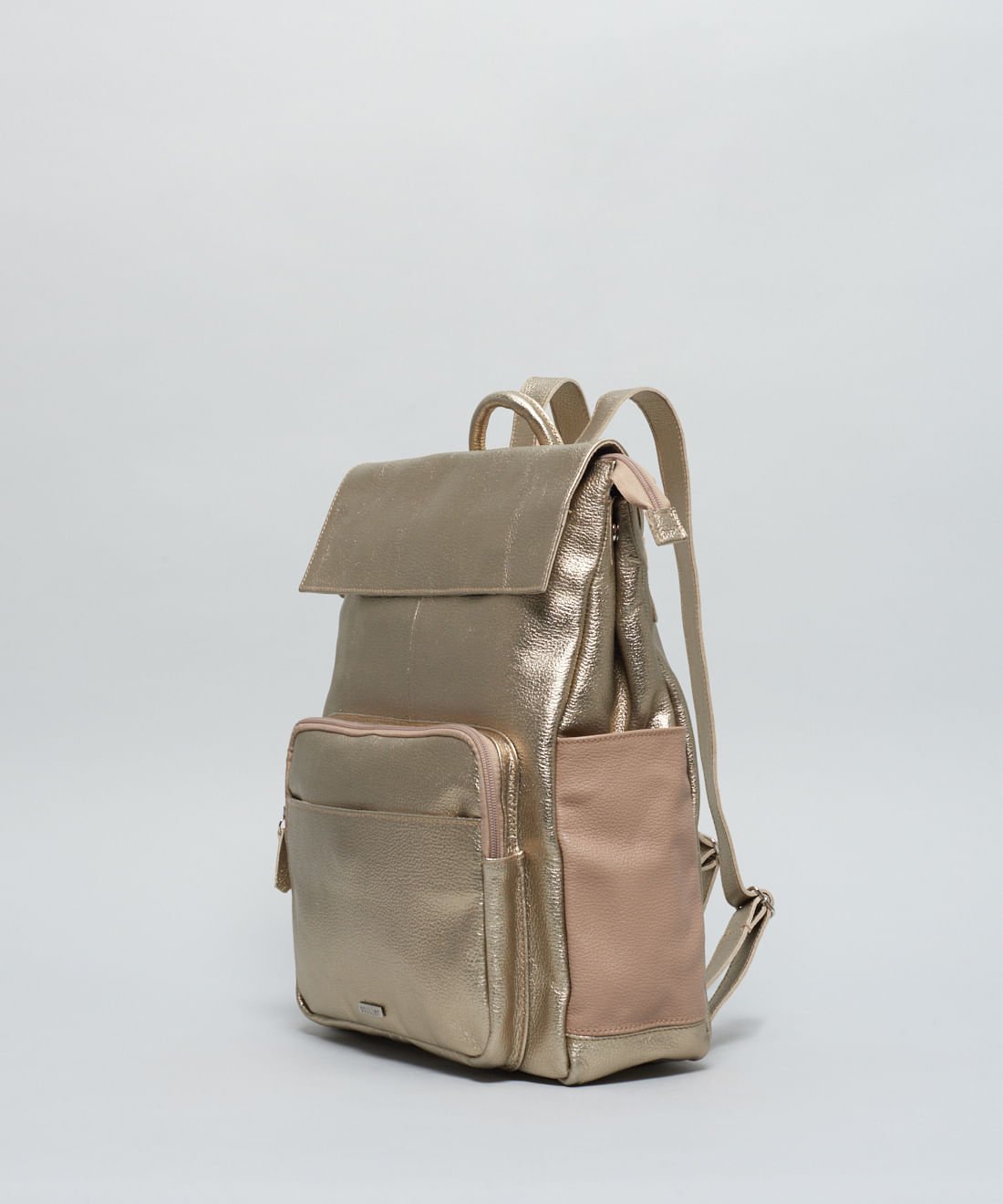 Mochila Couro Gabi - Prata Velho Prata 2