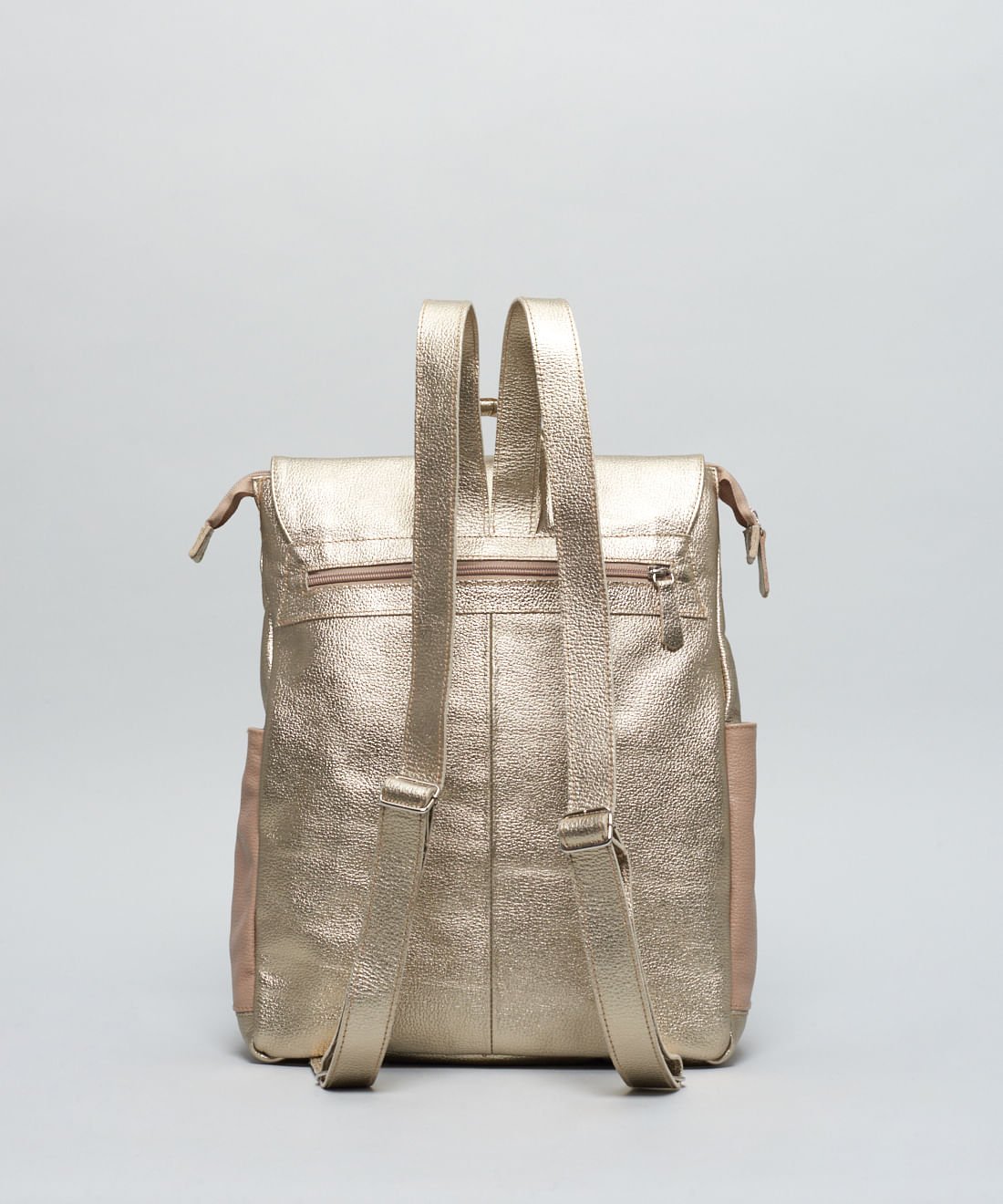 Mochila Couro Gabi - Prata Velho Prata 3