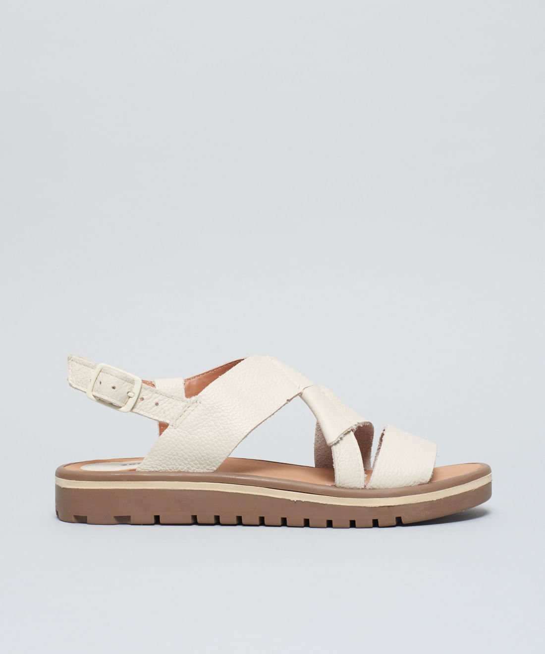 Rasteira Tratorada Nat - Offwhite