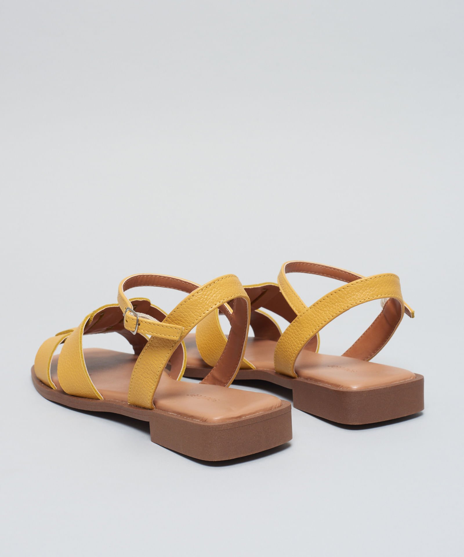 Rasteira Couro Pescador Duo - Mostarda Amarelo 3