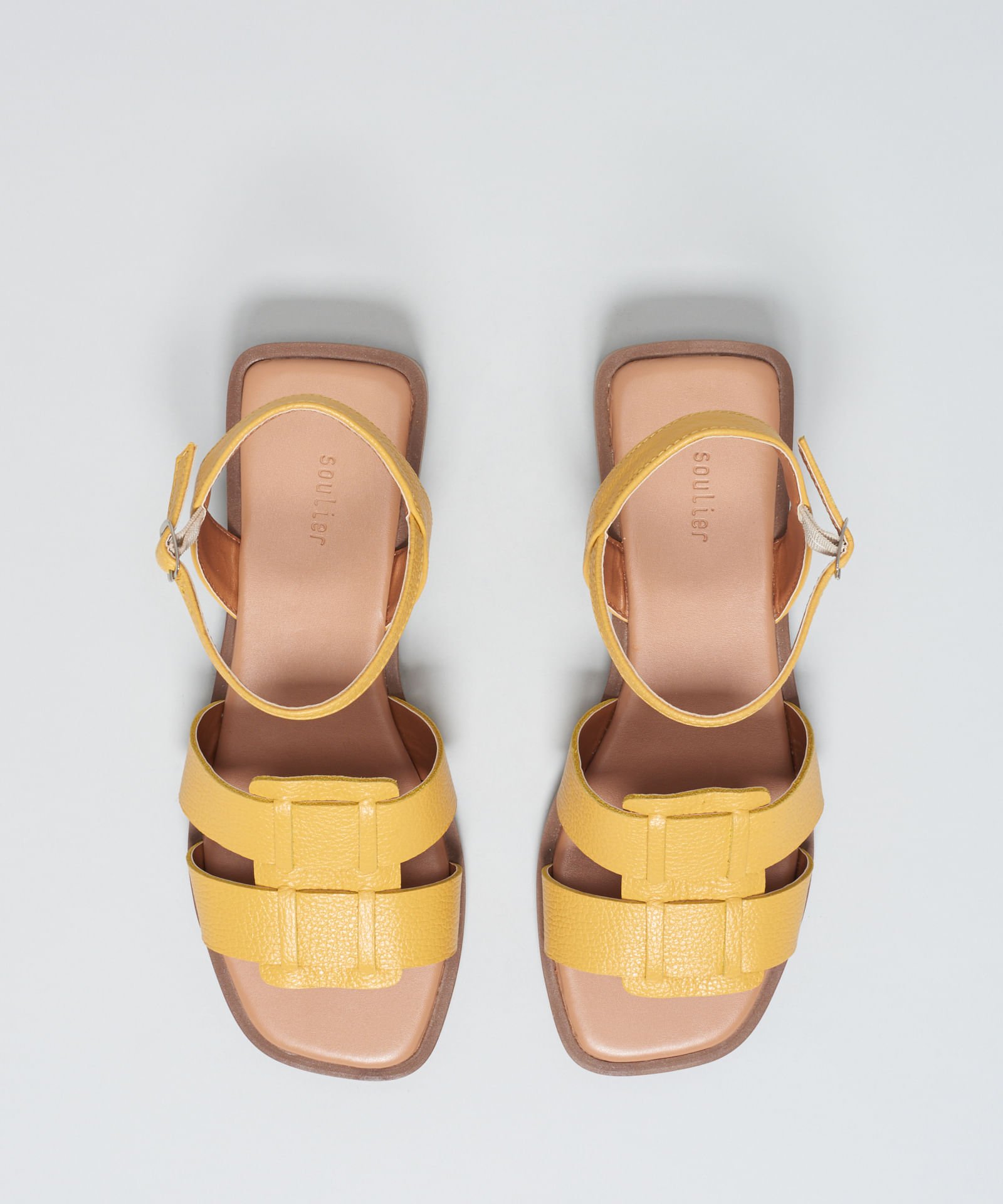 Rasteira Couro Pescador Duo - Mostarda Amarelo 4